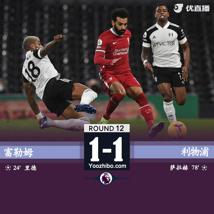 <a href=/zuqiu/liverpool/ target=_blank class=infotextkey>利物浦</a>1-1富勒姆